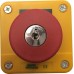 Red Emergency Stop - Key Release -  Yellow Enclosure - IP65
